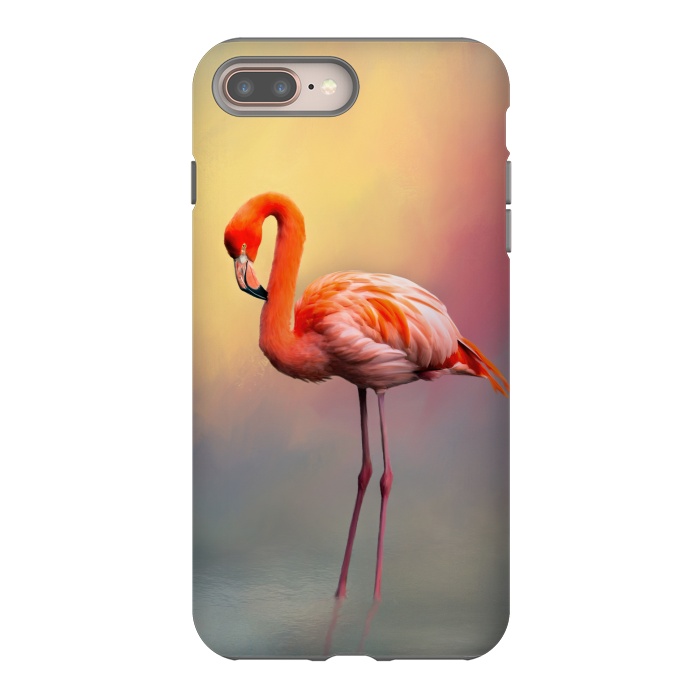 iPhone 8 plus StrongFit American flamingo by Simone Gatterwe