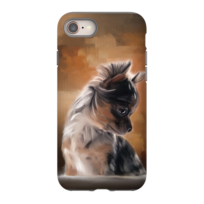 iPhone 8 StrongFit A cute merle chihuahua puppy by Simone Gatterwe
