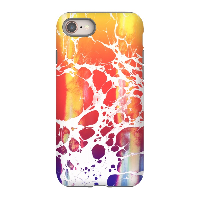 iPhone 8 StrongFit Vibrant fiery marble gradient by Oana 