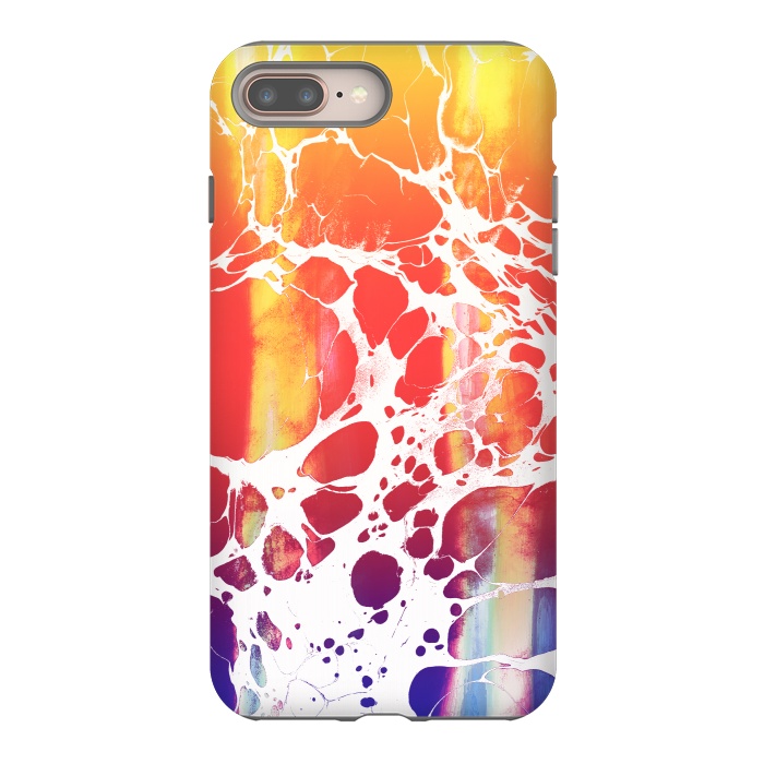 iPhone 8 plus StrongFit Vibrant fiery marble gradient by Oana 