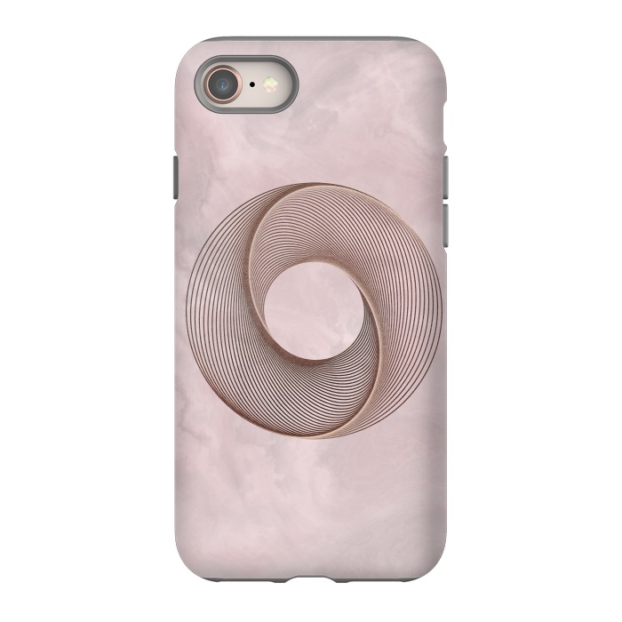 iPhone 8 StrongFit Rosegold Blush Line Art 2 by Andrea Haase