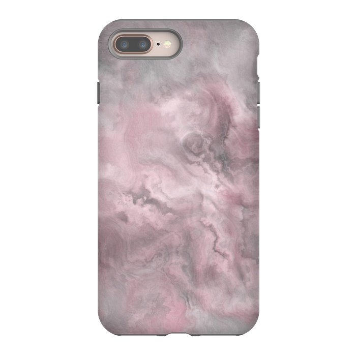 iPhone 8 plus StrongFit Blush Grey Marble by Andrea Haase