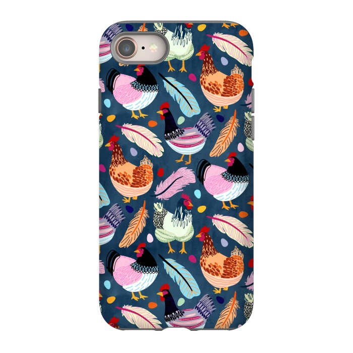 iPhone 8 StrongFit Trendy Chickens  by Tigatiga