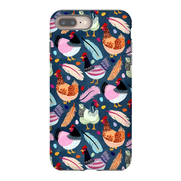 iPhone 8 plus StrongFit Trendy Chickens  by Tigatiga