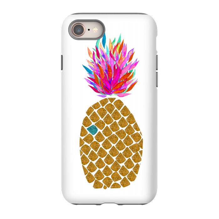 iPhone 8 StrongFit Carnaval Pineapple by Amaya Brydon