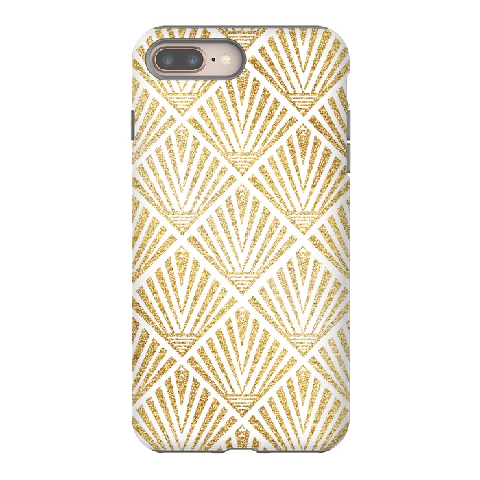 iPhone 8 plus StrongFit Elegant golden diamond palm art deco design by InovArts