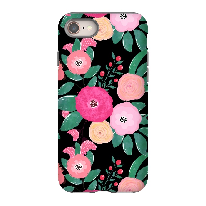iPhone 8 StrongFit Stylish abstract creative floral paint by InovArts