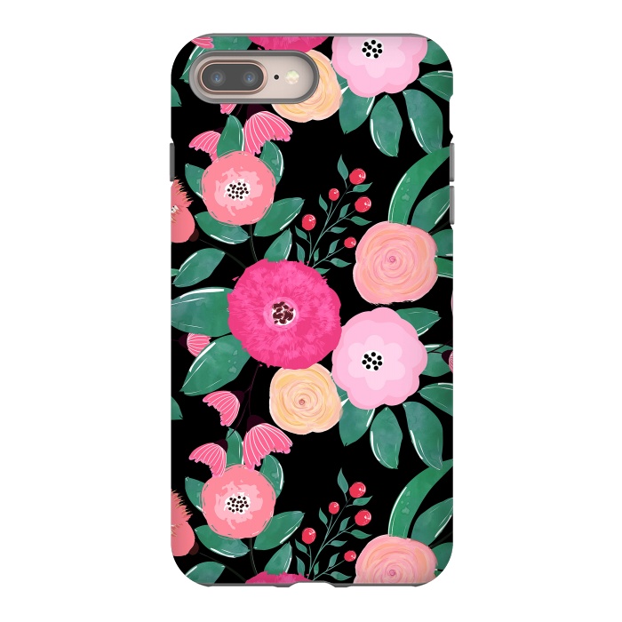 iPhone 8 plus StrongFit Stylish abstract creative floral paint by InovArts