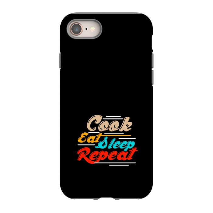 iPhone 8 StrongFit cook eat sleep repeat by TMSarts