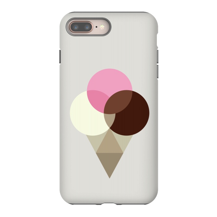 iPhone 8 plus StrongFit Neapolitan Ice Cream Cone by Dellán