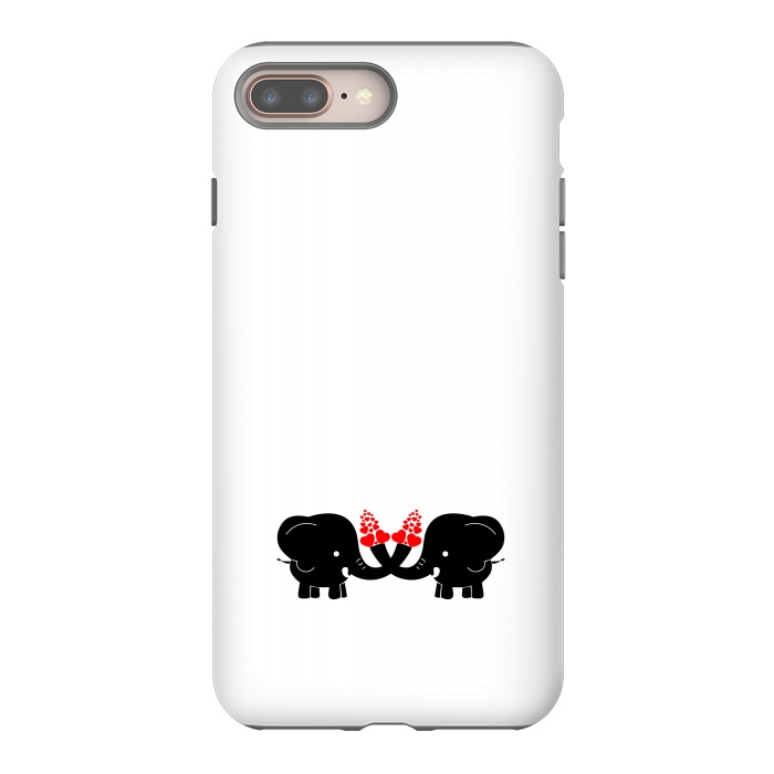 iPhone 8 plus StrongFit cute couple elephants by TMSarts