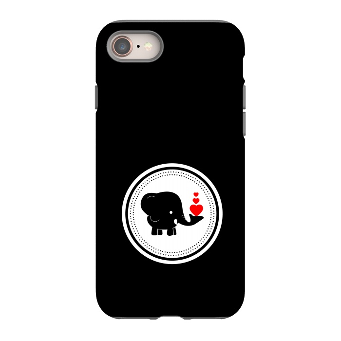 iPhone 8 StrongFit elephant with hearts by TMSarts