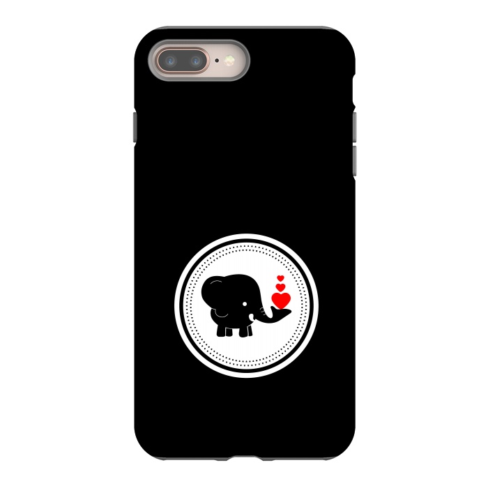 iPhone 8 plus StrongFit elephant with hearts by TMSarts