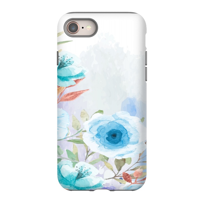 iPhone 8 StrongFit blue floral print by MALLIKA