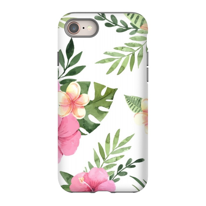 iPhone 8 StrongFit tropical pink pattern by MALLIKA