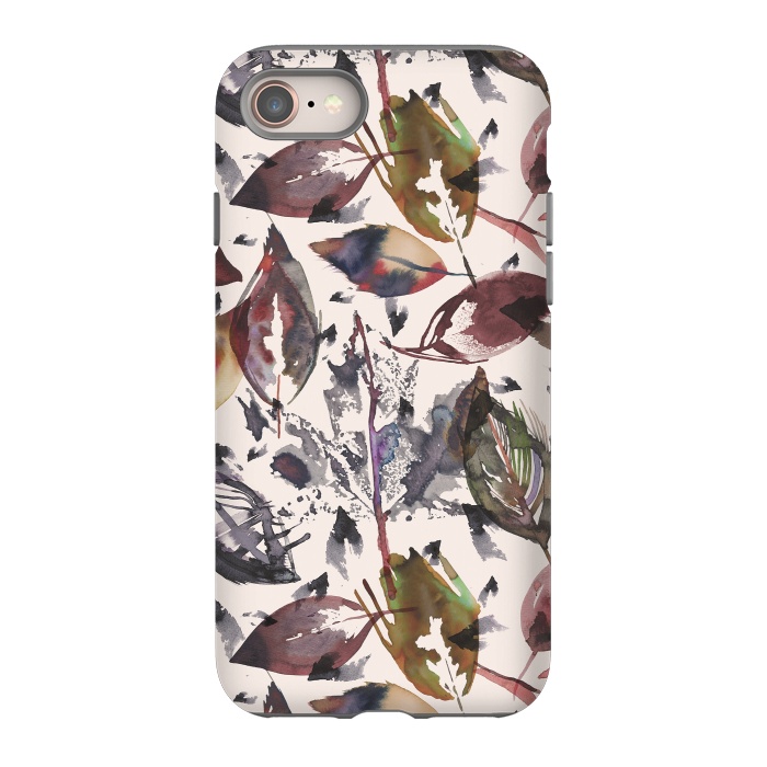 iPhone 8 StrongFit Trendy Autumn Leaves by Ninola Design