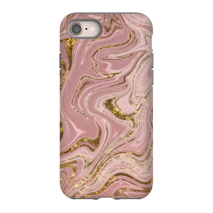 iPhone 8 StrongFit Rosegold Marbled Elegance 2 by Andrea Haase