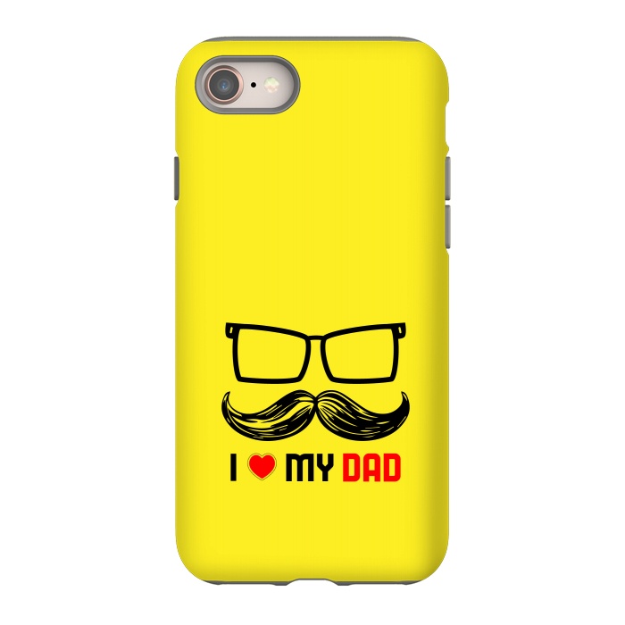 iPhone 8 StrongFit i love my dad yellow by TMSarts
