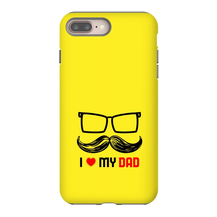 iPhone 8 plus StrongFit i love my dad yellow by TMSarts