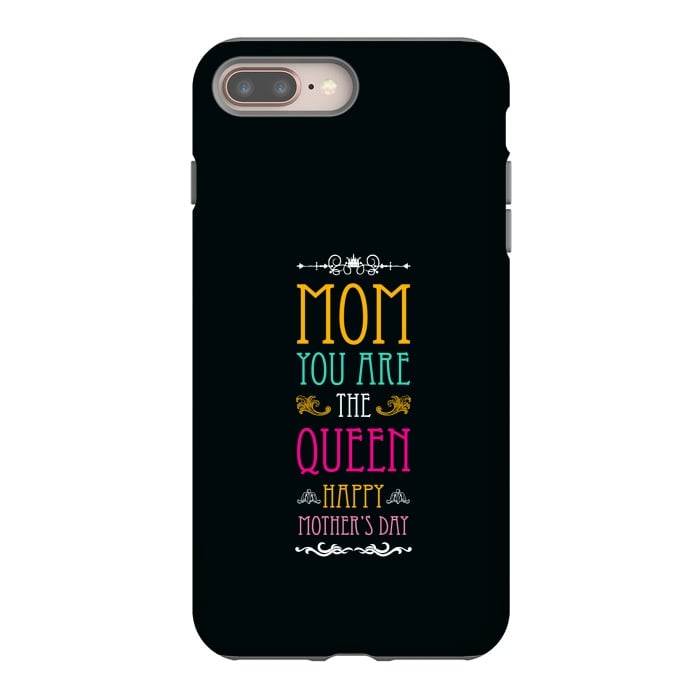 iPhone 8 plus StrongFit mom you are the queen by TMSarts