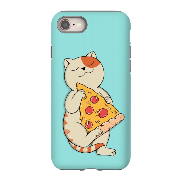 iPhone 8 StrongFit Cat and Pizza by Coffee Man