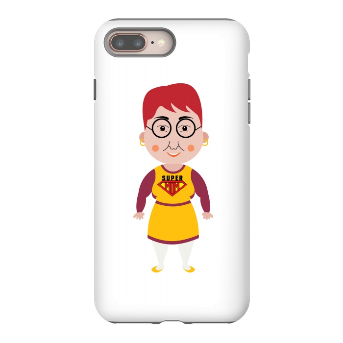 iPhone 8 plus StrongFit super mom cartoon by TMSarts