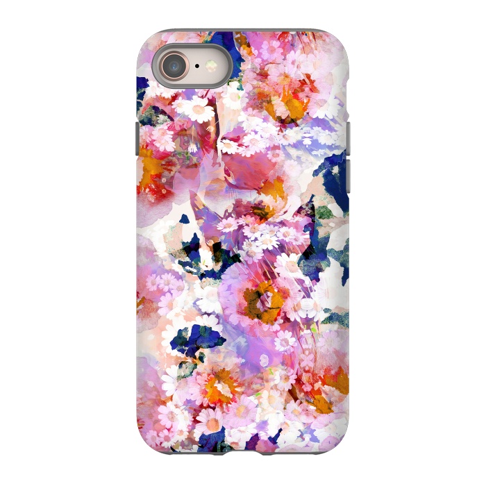 iPhone 8 StrongFit Watercolor painted flower meadow by Oana 