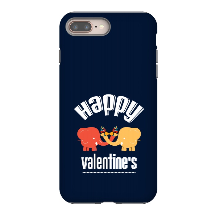 iPhone 8 plus StrongFit two elephants valentines by TMSarts