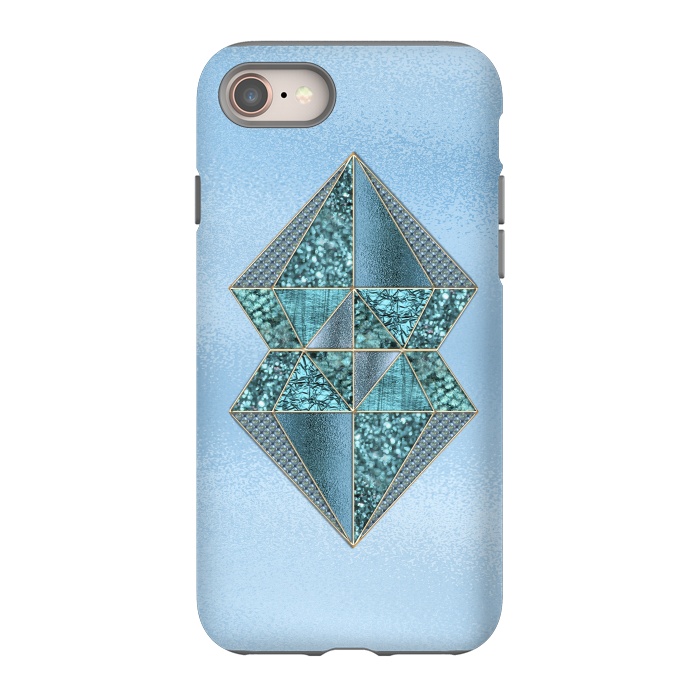 iPhone 8 StrongFit Blue Double Diamond 2 by Andrea Haase