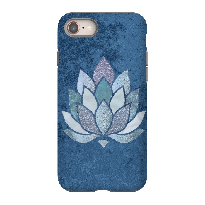 iPhone 8 StrongFit Precious Blue Lotus Flower 2 by Andrea Haase