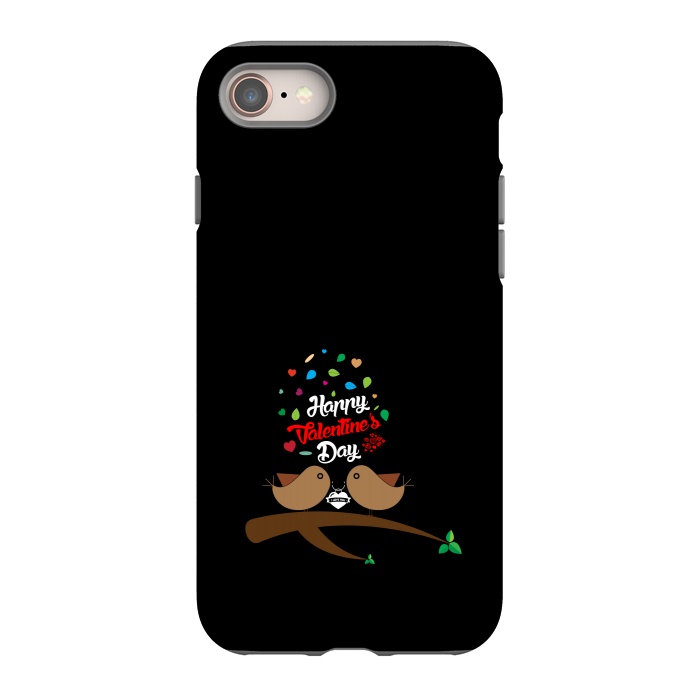 iPhone 8 StrongFit brown love birds by TMSarts