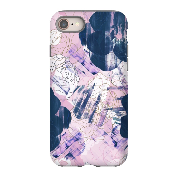 iPhone 8 StrongFit Painted flower petals brushstrokes by Oana 