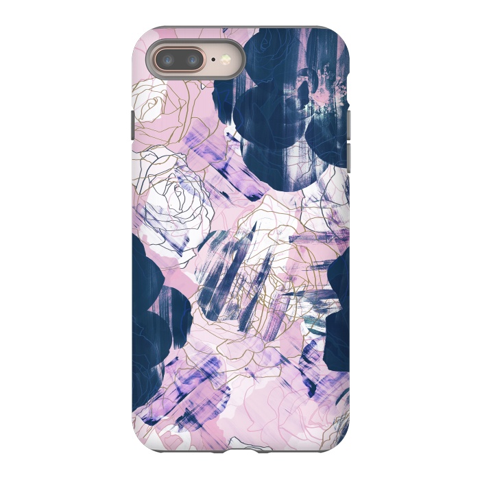 iPhone 8 plus StrongFit Painted flower petals brushstrokes by Oana 