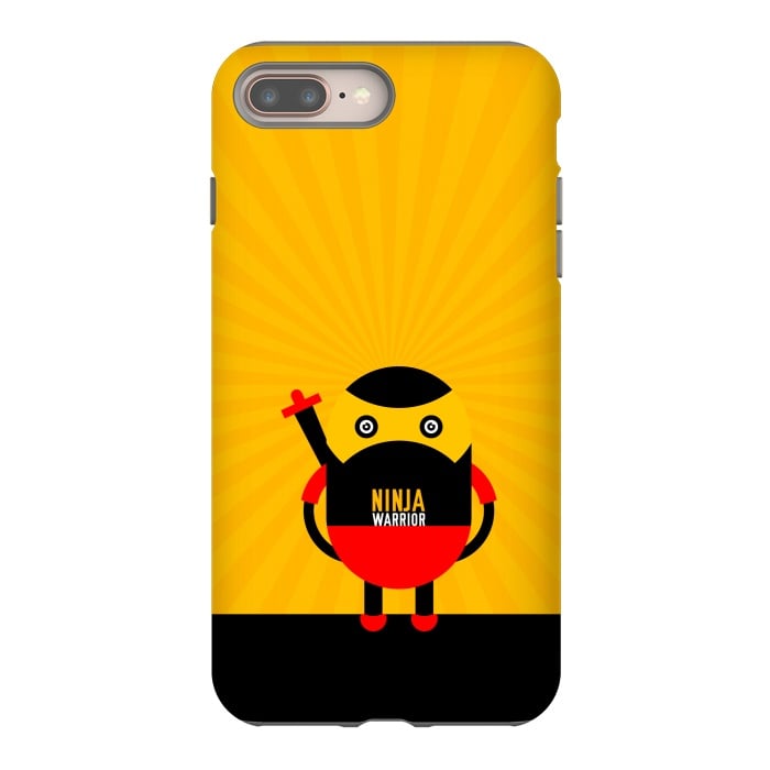 iPhone 8 plus StrongFit ninja warrior yellow by TMSarts