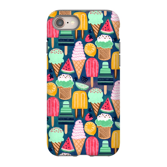 iPhone 8 StrongFit Yum-Summer Ice Cream  by Tigatiga
