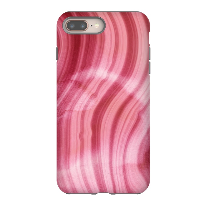 iPhone 8 plus StrongFit Pink Mermaid Waves Marble  by  Utart