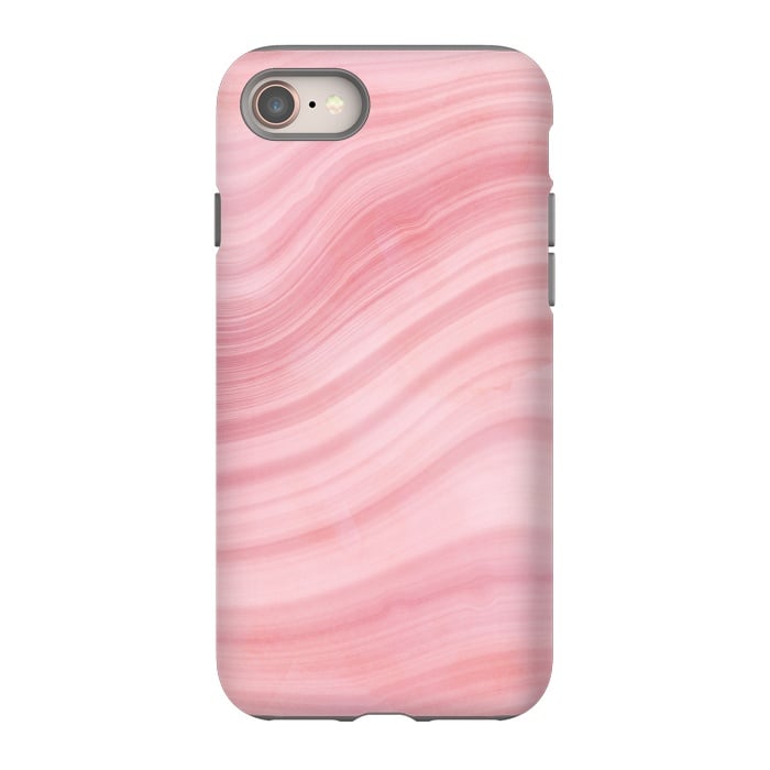 iPhone 8 StrongFit Light Pink Mermaid Waves Marble by  Utart