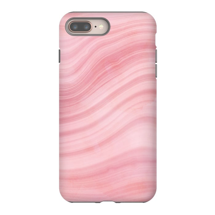 iPhone 8 plus StrongFit Light Pink Mermaid Waves Marble by  Utart