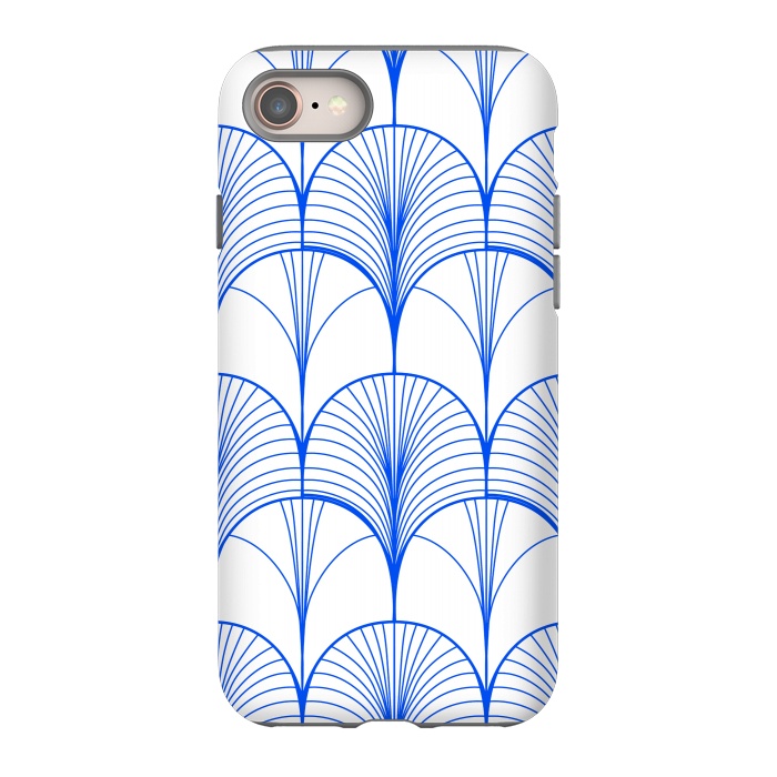 iPhone 8 StrongFit Art Deco Blue by Uma Prabhakar Gokhale