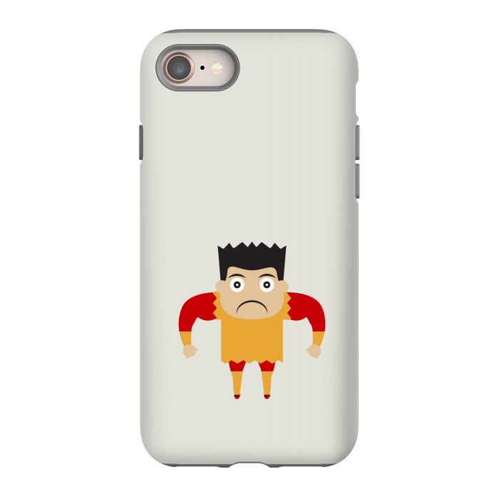 iPhone 8 StrongFit angry mood kid cartoon by TMSarts
