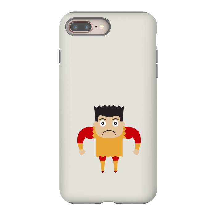 iPhone 8 plus StrongFit angry mood kid cartoon by TMSarts