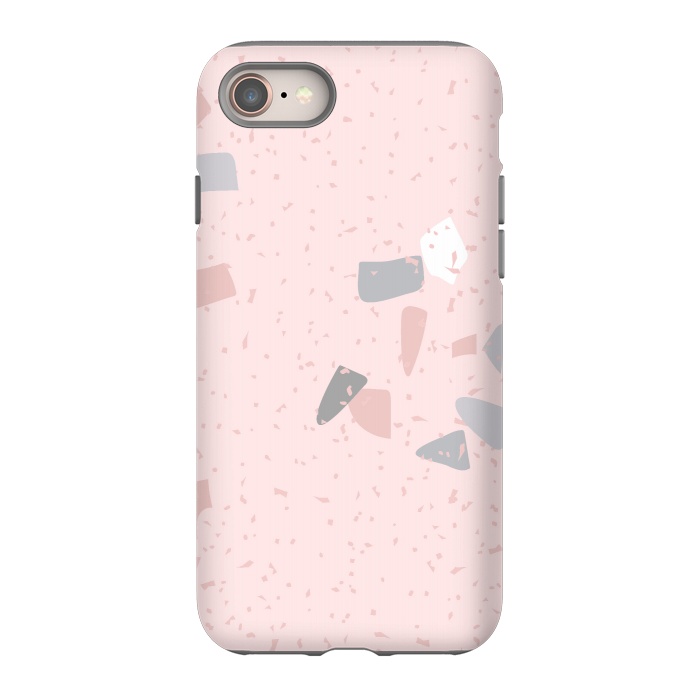 iPhone 8 StrongFit Pink Terrazzo  by  Utart