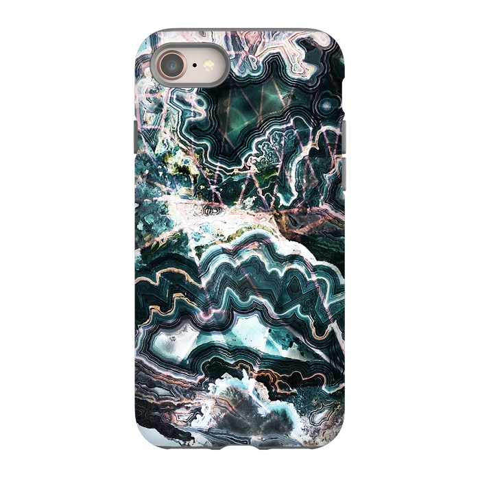 iPhone 8 StrongFit Precious emerald geode by Oana 