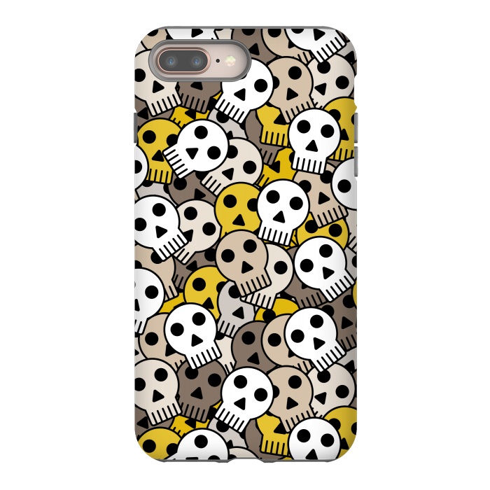 iPhone 8 plus StrongFit yellow skull funky  by TMSarts