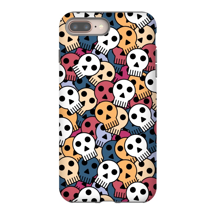 iPhone 8 plus StrongFit halloween funky skulls by TMSarts