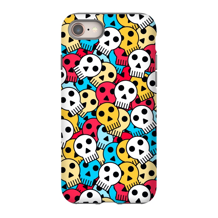iPhone 8 StrongFit colorful halloween skulls by TMSarts