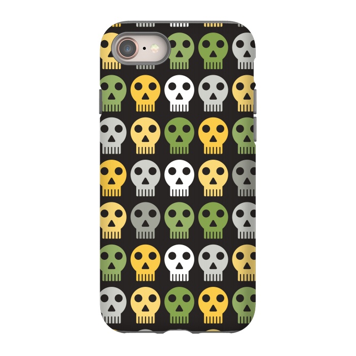 iPhone 8 StrongFit flat funky skulls by TMSarts