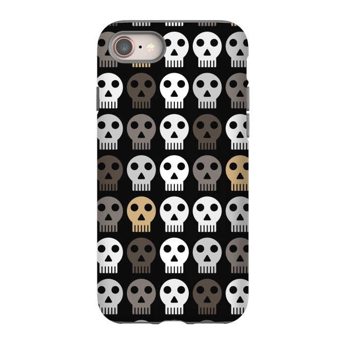 iPhone 8 StrongFit dark skulls by TMSarts