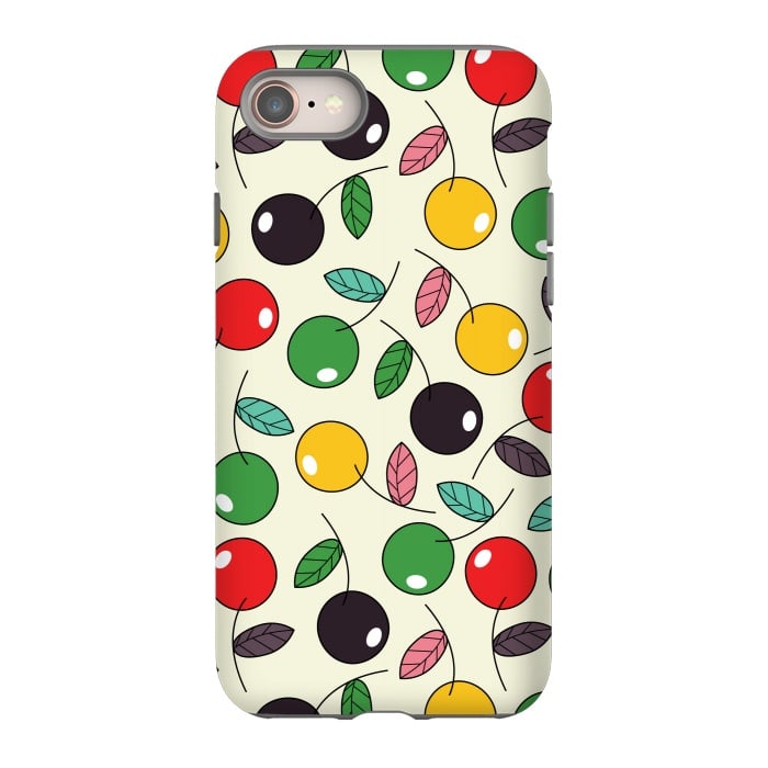 iPhone 8 StrongFit colorful cherries by TMSarts