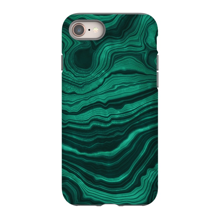 iPhone 8 StrongFit Green Malachite Marble Gem by  Utart